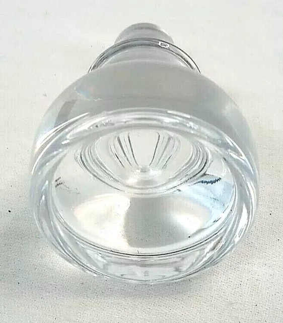 Wine Decanter Bottle STOPPER ONLY Clear Glass Round Concave Knob Top
