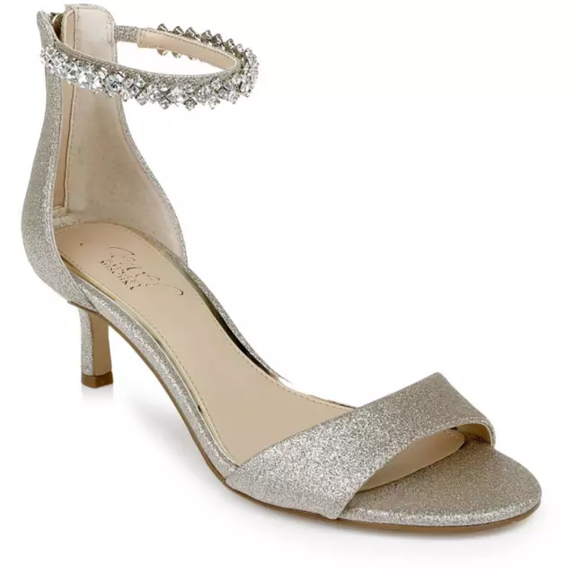 Jewel Badgley Mischka Womens Lorraine Dressy Zipper Ankle Strap Shoes BHFO 2332