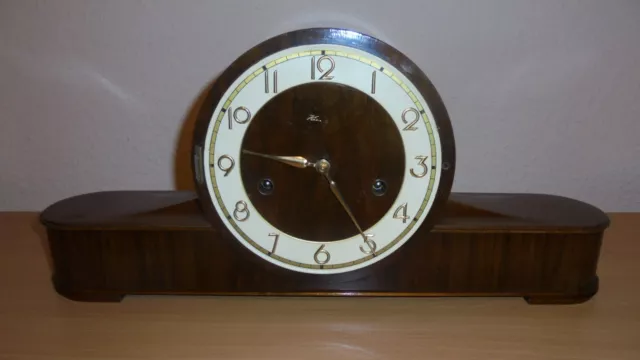 Art Deco Tischuhr Kaminuhr KIENZLE Holz Buffetuhr UHR,Sammlerstueck,rare,selten