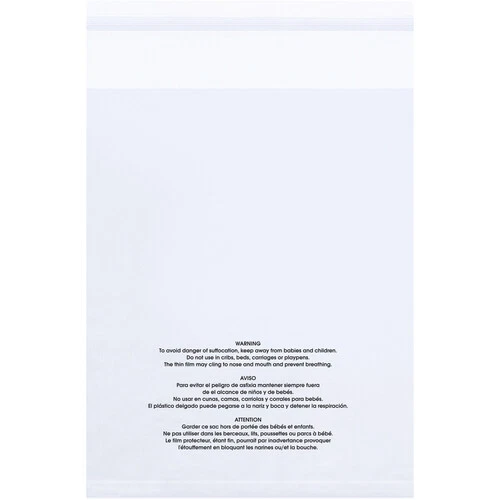 CleanItSupply Resealable Suffocation Warning Bags, 1.5 Mil, 14" x 20", Clear,