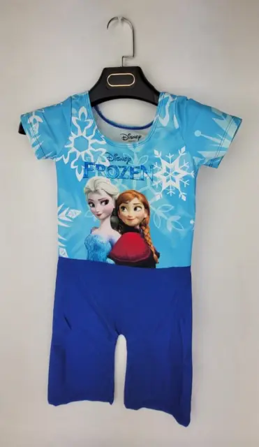 Girls Disney's Frozen Anna and Elsa Rash Guard Bodysuit/ Swimsuit Size 6-7