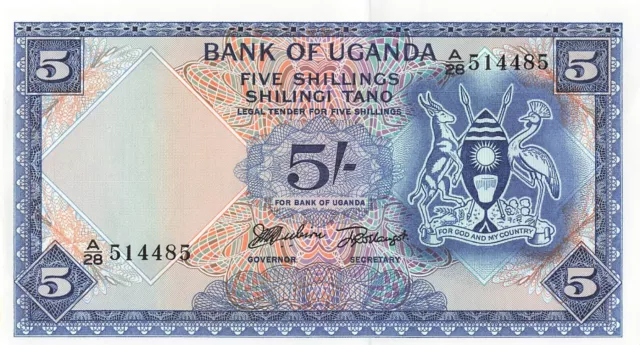 Uganda 5 Shillings 1966 UNC