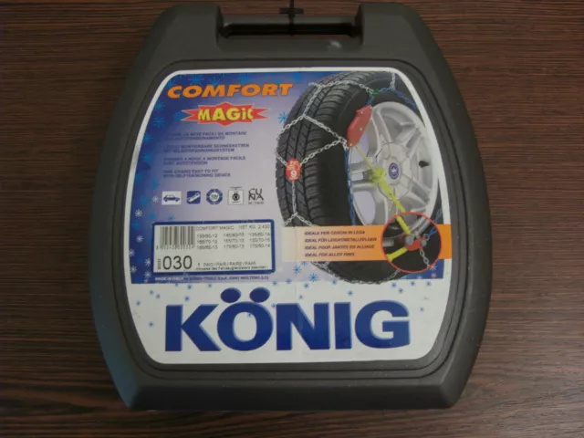 CATENE DA NEVE KONIG COMFORT MAGIC - MISURA 030 - 9mm - NUOVE - SIGILLATE