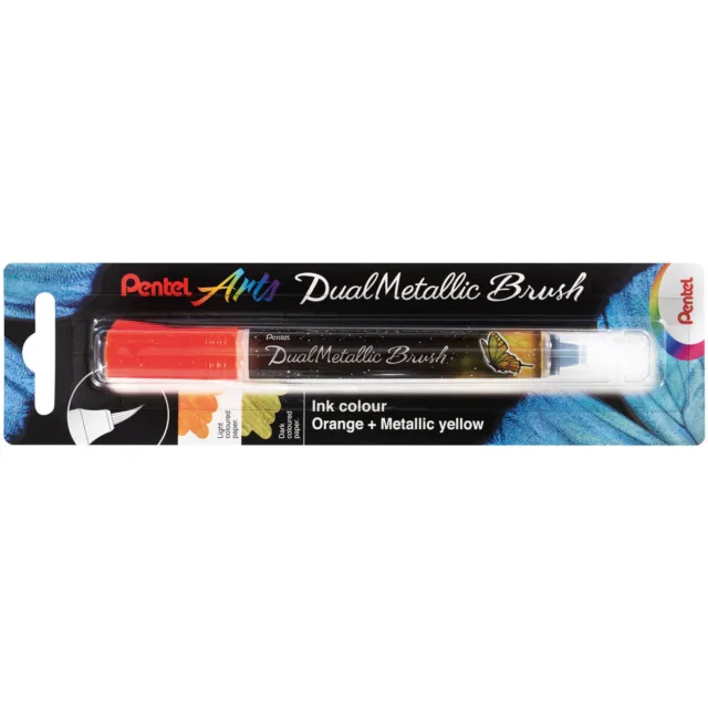 Pentel Dual Metallic Brush Pen  Two Tone Glitter Combination