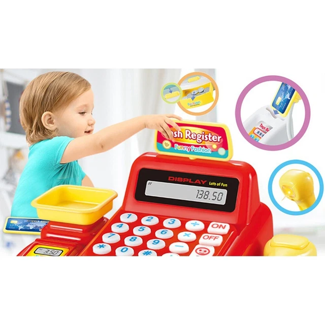 Générique Caisse Enregistreuse pour,Scanner Complet Apprentissage Mathématiques Jeu de Shopping | Caisse Enregistreuse Jouet avec Fonction De Comptage | pour Filles et Garçons d'Âge Préscolaire Générique Caisse Enregistreuse pour,Scanner Complet Apprentissage Mathématiques Jeu de Shopping | Caisse Enregistreuse Jouet avec Fonction De Comptage | pour Filles et Garçons d'Âge Préscolaire