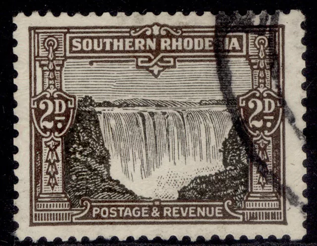 SOUTHERN RHODESIA GV SG17, 2d black & sepia, FINE USED.