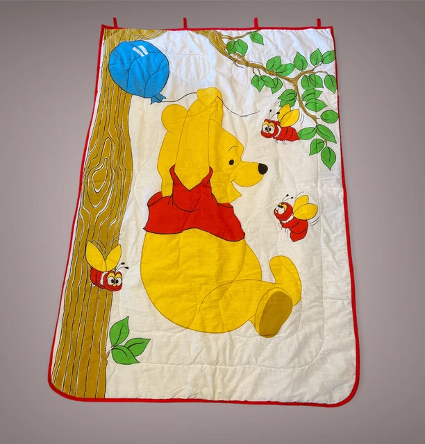 VTG Walt Disney Winnie the Pooh Quilted Wall Hanging Sears Roebuck & Co 56 X 37”
