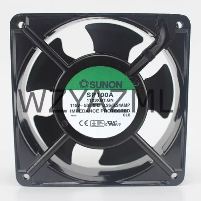 Sunon SP100A-1123XBT GN AC Fan Ball 115 Volts 60Hz 0.24 Amps 20 Watts 3150 RPM