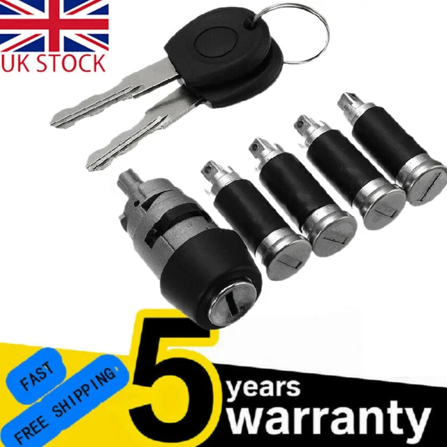 COMPLETE SET IGNITION Switch Door Lock Barrel For VW T4 TRANSPORTER