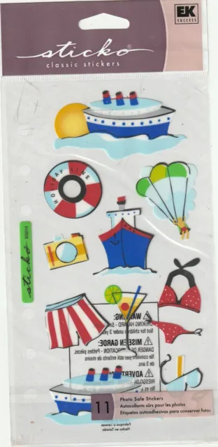 Sticko Classic stickers SUMMER CRUSING Ocean Voyage theme 66818 FAST FREE ship!