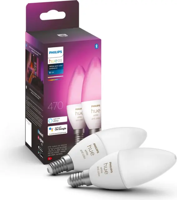 Philips Hue White & Color Ambiance E14 Lampe Doppelpack dimmbar | NEU&OVP