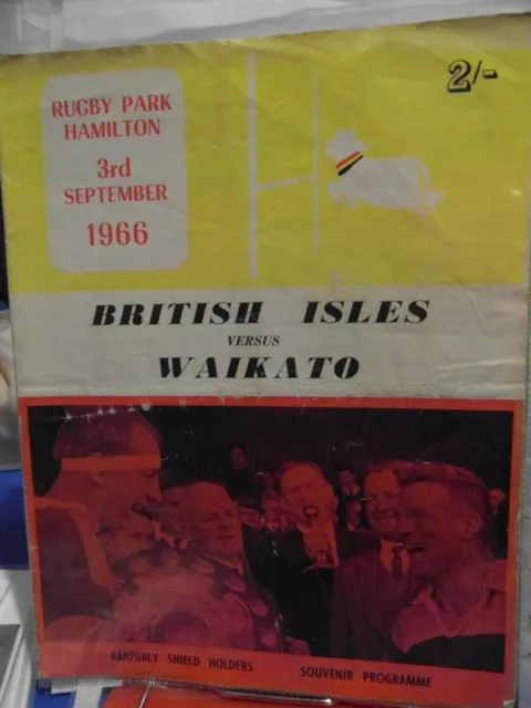 1966 Waikato     V British Lions   Programme  (Pirate Programme)