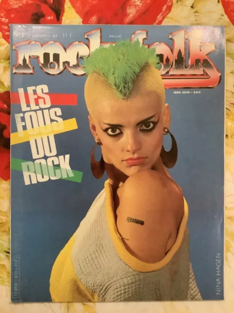 Rock & Folk #213 Novembre 1984 Nina Hagen Rod Stewart Deep Purple