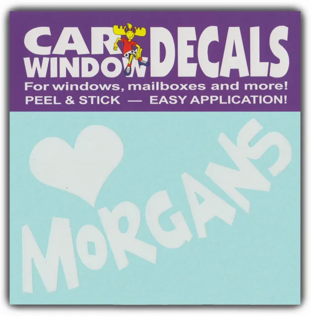 Car Window Decals: I Love Morgans | Horses Lover | Stickers Cars Trucks Glass
