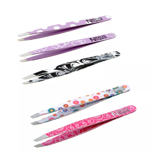 NEXUS PROFESSIONAL BEAUTY EYEBROW SLANTED  and POINTED TWEEZERS