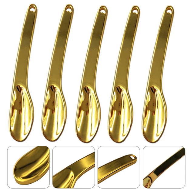 5Pcs cosmetic spoon Zinc Alloy Facial Cream Spoon Eye Cream Wand