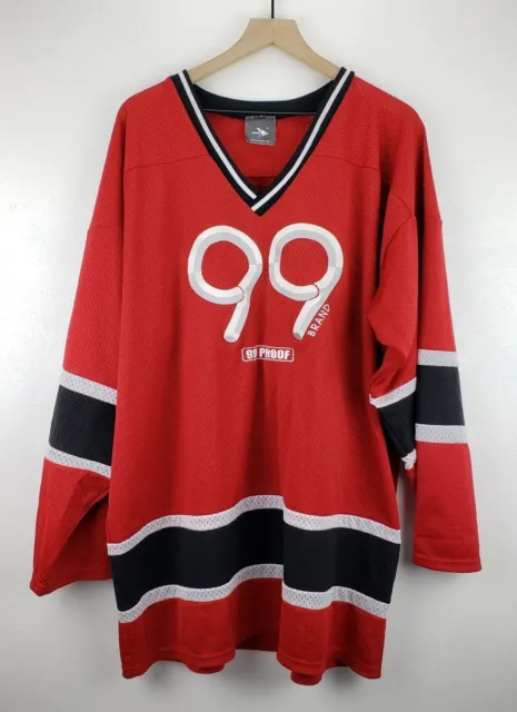 REASONS 99 Proof Brand Red Black Promotional Hockey Jersey Men's XL Arrowear