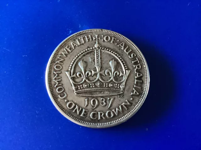 1937 Australia crown coin, Silver 92,5 %