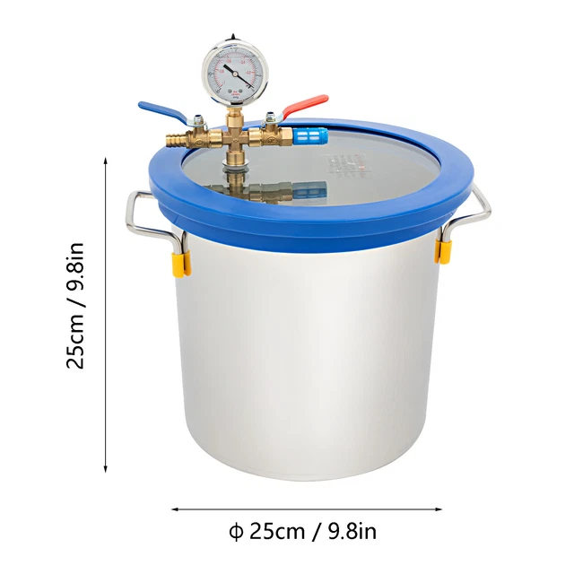 Vacuum Chamber 3 Gallon Degassing Chambers Fits Stabilizing Wood Epoxies Chamber