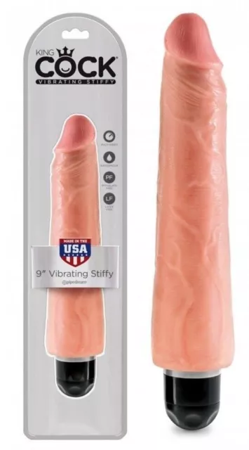 Vibromasseur réaliste king cock grand gros gode vibrant gode vaginal maxi 9