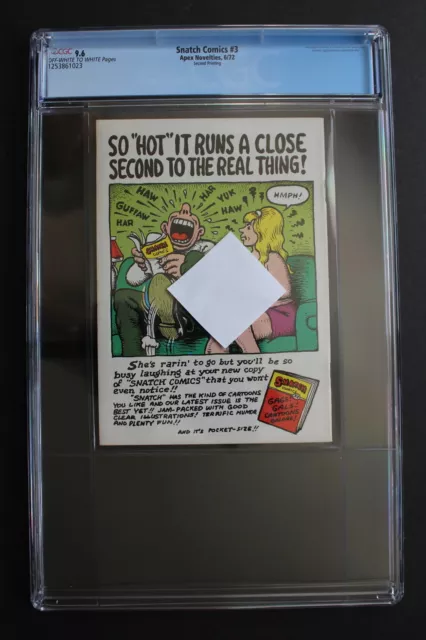 SNATCH COMICS #3 Apex Williams S.CLAY WILSON 2nd Print 1972 ROBERT CRUMB CGC 9.6 2