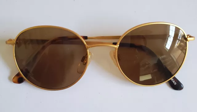 Vintage 1990's Bill Blass Gold Tone Tortoise Shell Frames Sunglasses