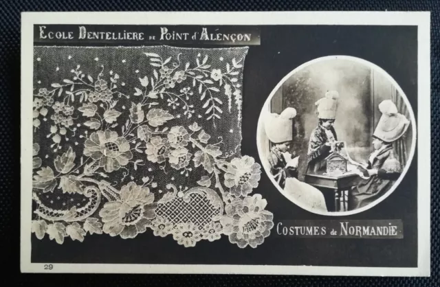 CPA (61) - Ecole Dentelliere de Point D'Alençon - Costume de Normandie