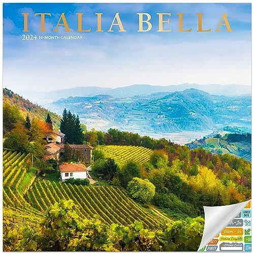 ITALIA BELLA CALENDAR 2024 Deluxe 2024 Italy Wall Calendar Bundle