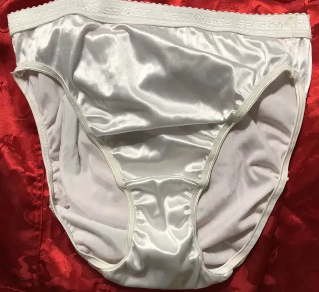 Vintage Victoria's secret satin second skin signature high leg bikini panties L