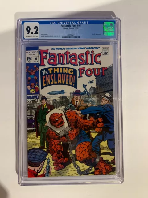 Fantastic Four #91 Cgc 9.2 Stan Lee Jack Kirby Skrulls Appearance Marvel