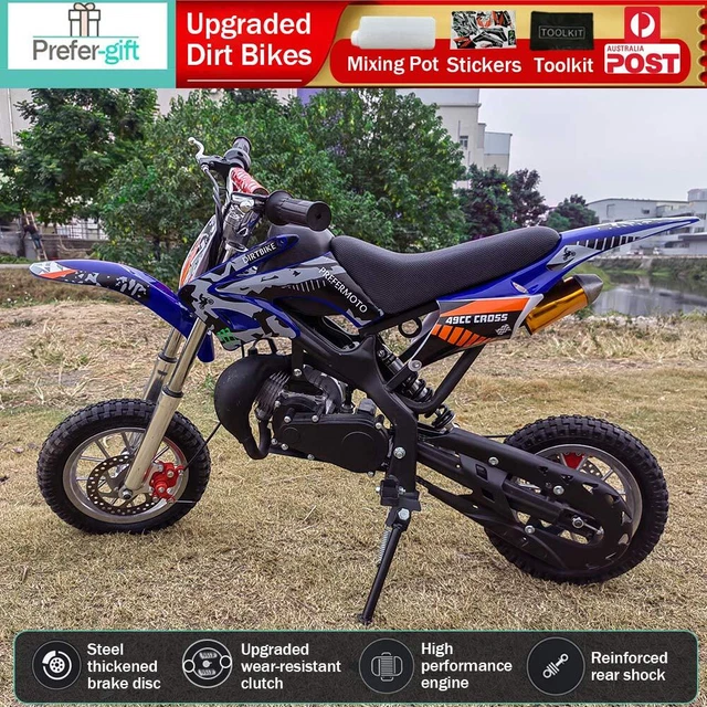 Dirt Bikes Pocket Bike 49CC 50CC Engine Mini Motorcycle ATV Race Adult Kids Sale