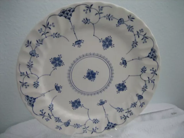 Churchill Finlandia 12" Round Serving Platter Blue Floral Nice as Cake platter