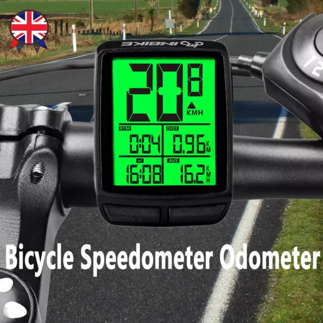 LCD Digital Waterproof Bike Bicycle Computer Cycle Speedometer Odometer Wireless