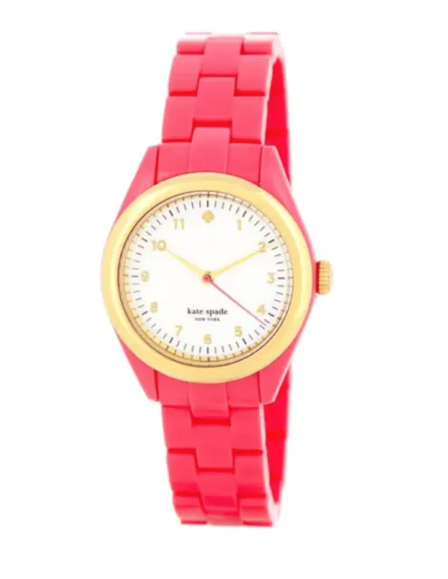 Kate Spade Women's Seaport Acrylic Hot Pink Bracelet Watch 1YRU0157 1631