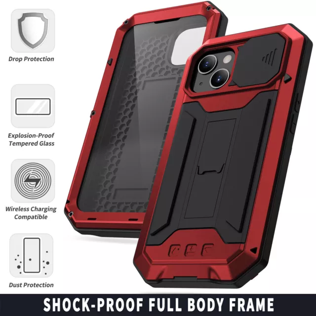 Tough Metal Full Body Shockproof Case Cover For New iPhone 13 Pro Max Mini 2021