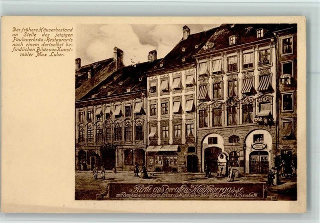 13044320 - 8000 Muenchen Partie aus der alten Kaufingergasse gemalt von Max