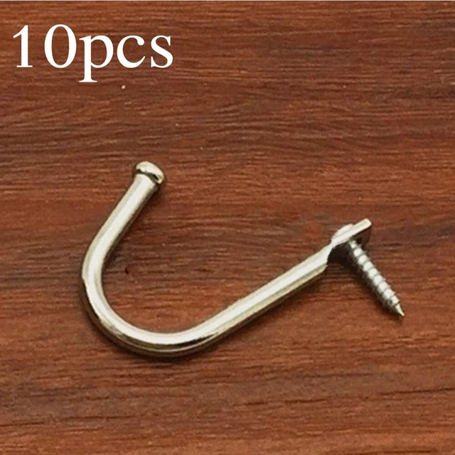 10pcs Screw Cup Hook Eye Iron Plated Net Wire Hat Coat Picture Spiral Hanger