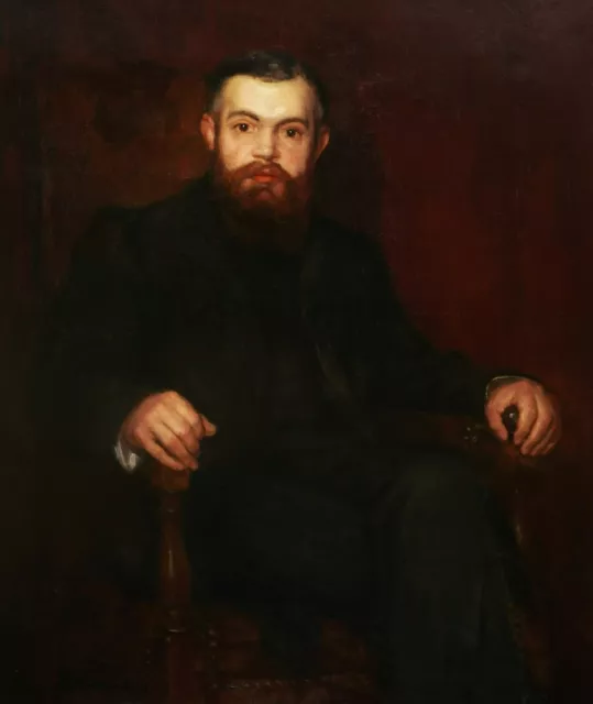 Henry Bremond Cuadro Francés Retrato Hombre Doctor Boissou Salón 1909 Arte 1900