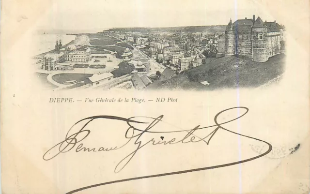 76 Dieppe Vue Generale De La Plage Nd