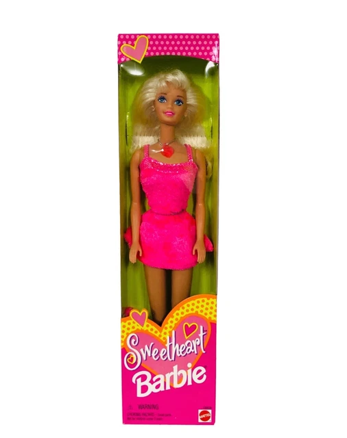 New Sweetheart Barbie Vintage 1997 Mattel Pink Dress Blonde Hair NIB