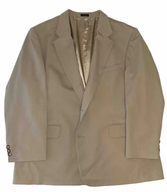 L.L. Bean tan, 2 button, fully lined, single breasted suit jacket- sz 46R