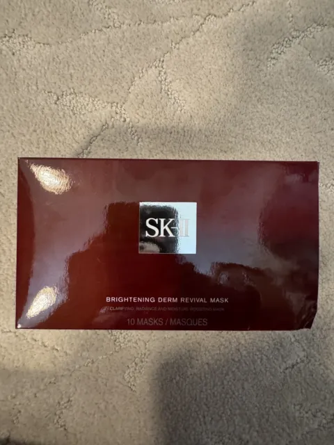 Brightening Derm 10 Revival Masks by SK-II for Unisex - 10 Pcs Mask Retails $170