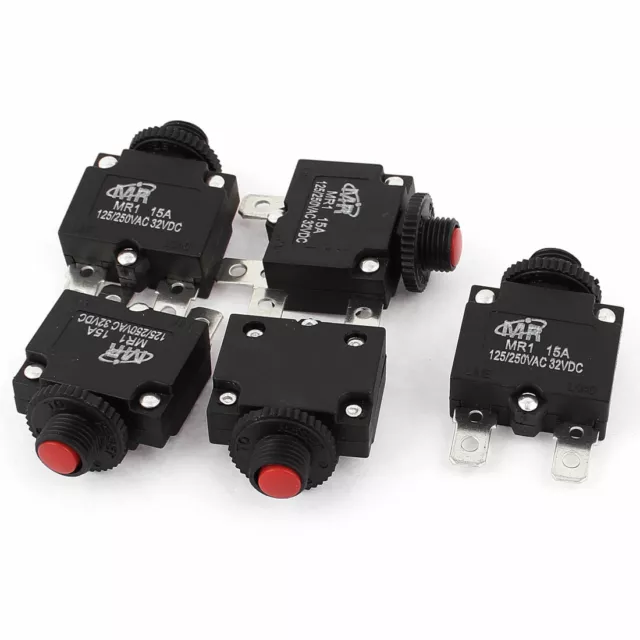 AC 125V/250V DC 32V 15A disjoncteur surcharge compresseur Air 5pc protecteur