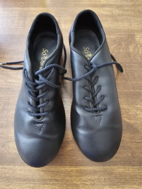 So Danca Child Black Laced Tap Dance Shoes, Size W 13 S