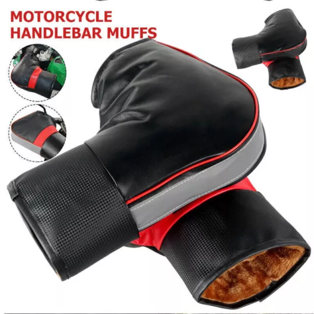 1 Paar Wasserdichte Motorrad-Lenkerhandschuhe Hand Muffs Winter Roller Wärmer