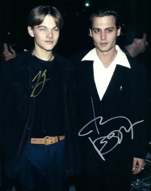 Leonardo DiCaprio Johnny Depp signed 8x10 Photo autograph Pic autographed + COA