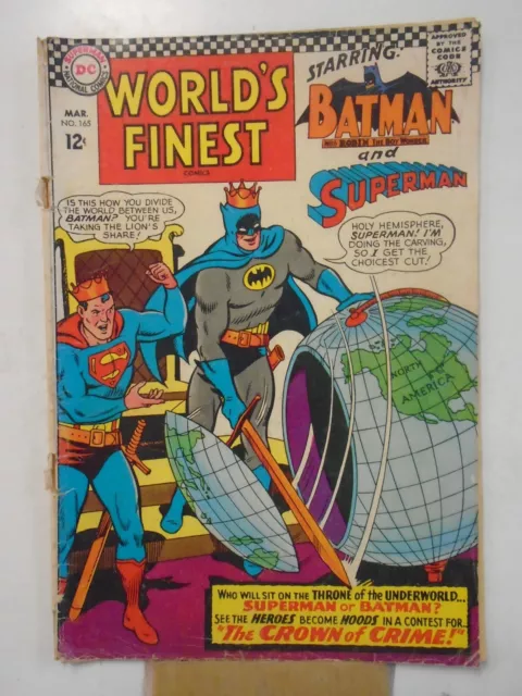 WORLD'S FINEST #165 (1967) The Crown of Crime