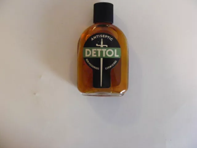 vintage 1960s chemist collectable; genuine and unused, small bottle dettol 5 inc