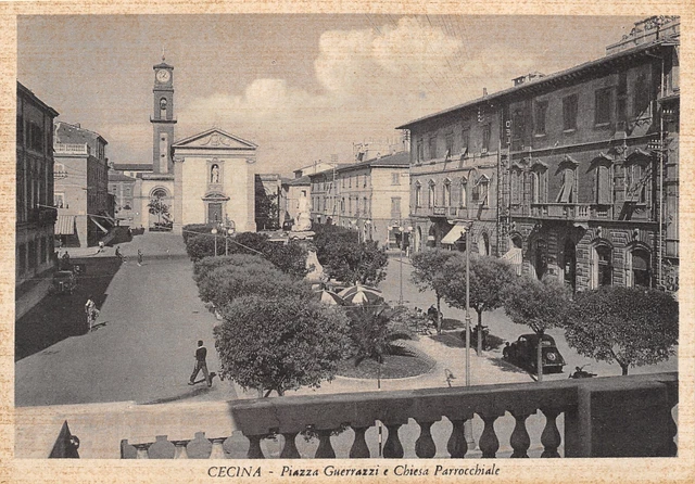 Al13-35C) Cecina Piazza Guerrazzi Chiesa Parrocchiale Animata Livorno