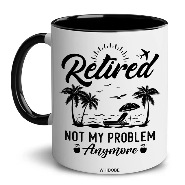 MoonWorks 'I'm Retired, My Only Boss Is My Wife' Funny White Coffee Mug 13544